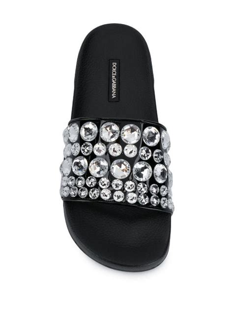 women dolce gabbana slides|dolce and gabbana embellished slides.